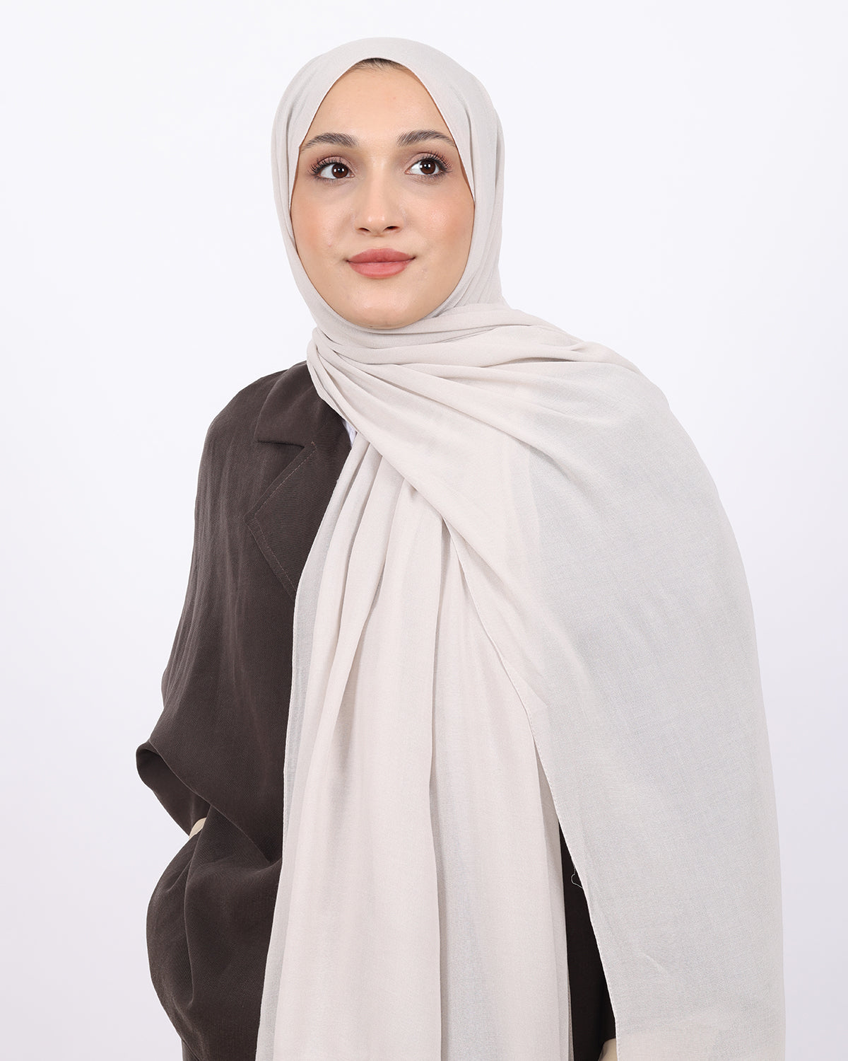 Organik Şal D056 Taş Rengi, 75 × 185 cm şal – görsel 1