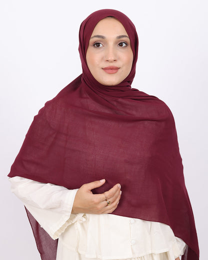 Organik Şal D056 Bordo, 75 × 185 cm şal – görsel 1