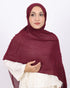 Organik Şal D056 Bordo, 75 × 185 cm şal – görsel 1