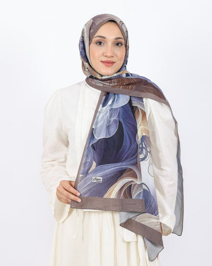 Soft Bambu Kraş Şal D052 Kahve, 75 × 185 cm şal – görsel 1