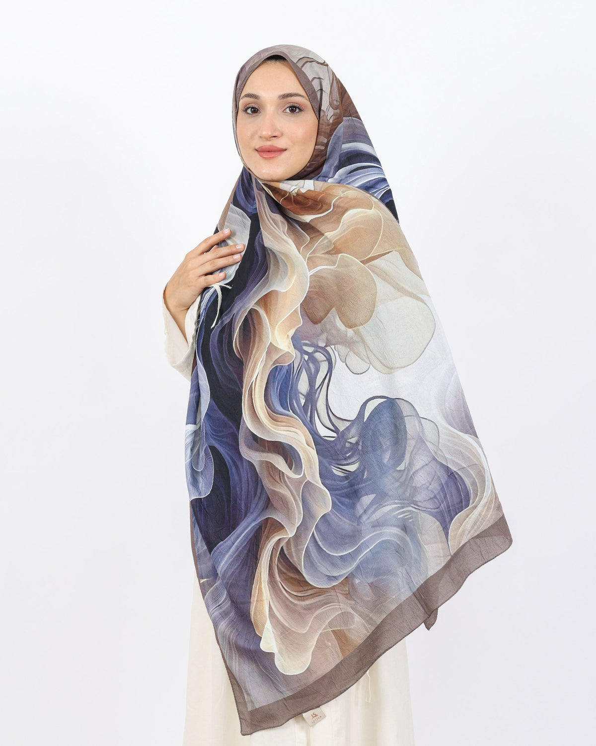 Soft Bambu Kraş Şal D052 Kahve, 75 × 185 cm şal – görsel 3