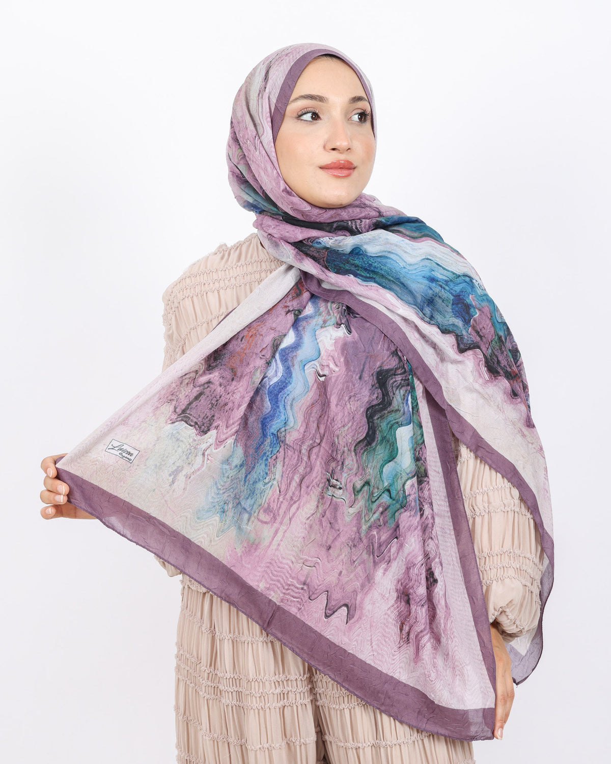 Soft Bambu Kraş Şal D045 Gül Kurusu, 75 × 185 cm şal – görsel 1