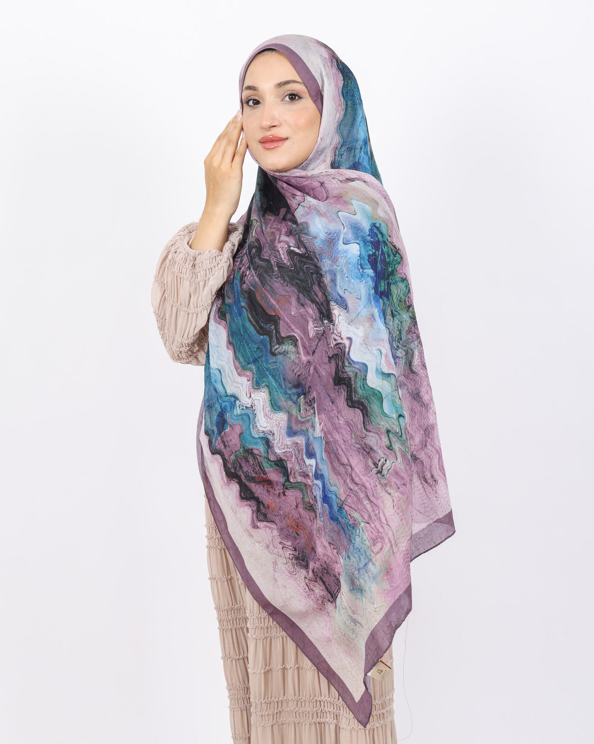 Soft Bambu Kraş Şal D045 Gül Kurusu, 75 × 185 cm şal – görsel 3