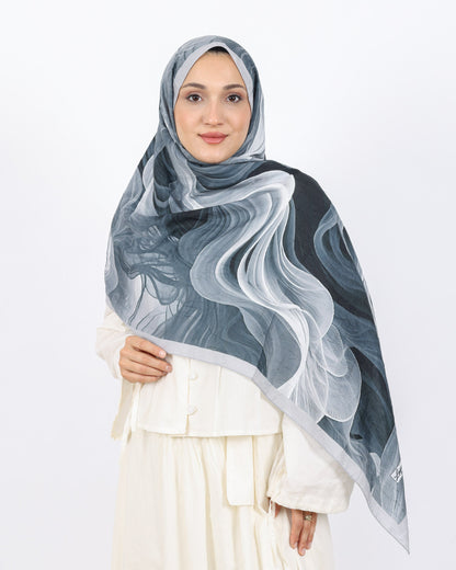 Soft Bambu Kraş Şal D052 Gri, 75 × 185 cm şal – görsel 3