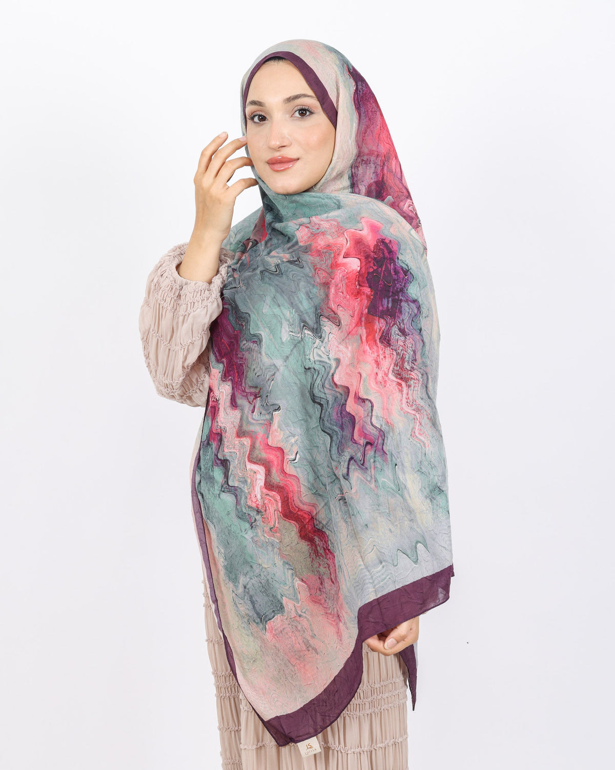 Soft Bambu Kraş Şal D045 Mor, 75 × 185 cm şal – görsel 3