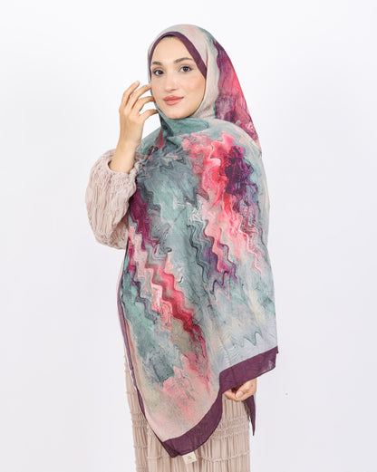 Soft Bambu Kraş Şal D045 Mor, 75 × 185 cm şal – görsel 3