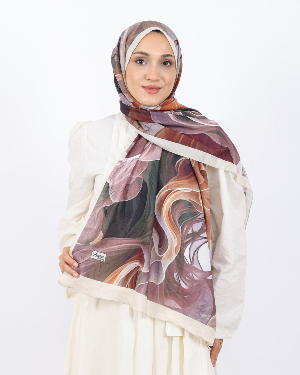 Soft Bambu Kraş Şal D052 Bej, 75 × 185 cm şal – görsel 1
