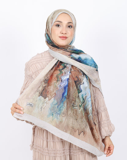 Soft Bambu Kraş Şal D045 Taş Rengi, 75 × 185 cm şal – görsel 1