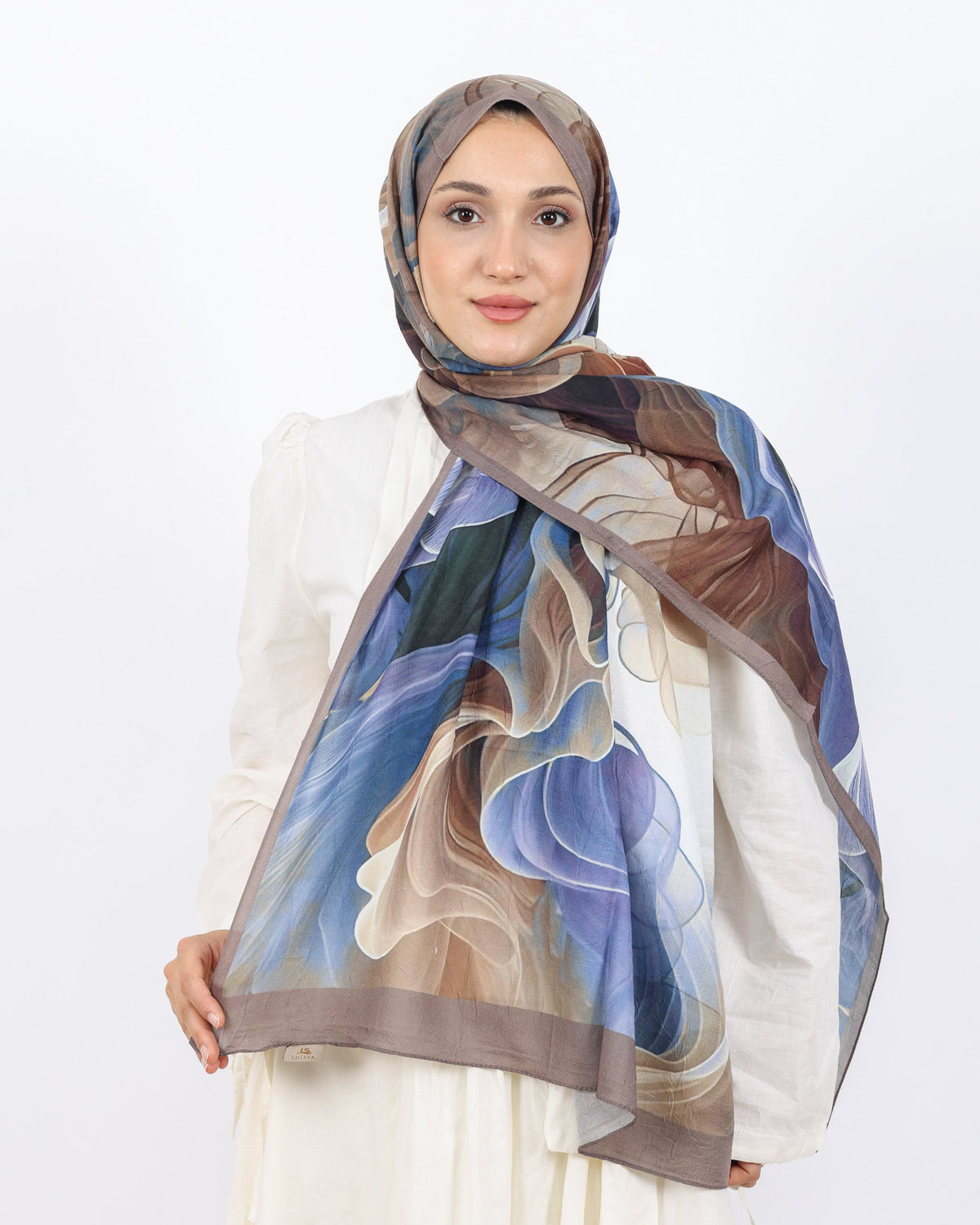 Soft Bambu Kraş Şal D052 Vizon, 75 × 185 cm şal – görsel 2