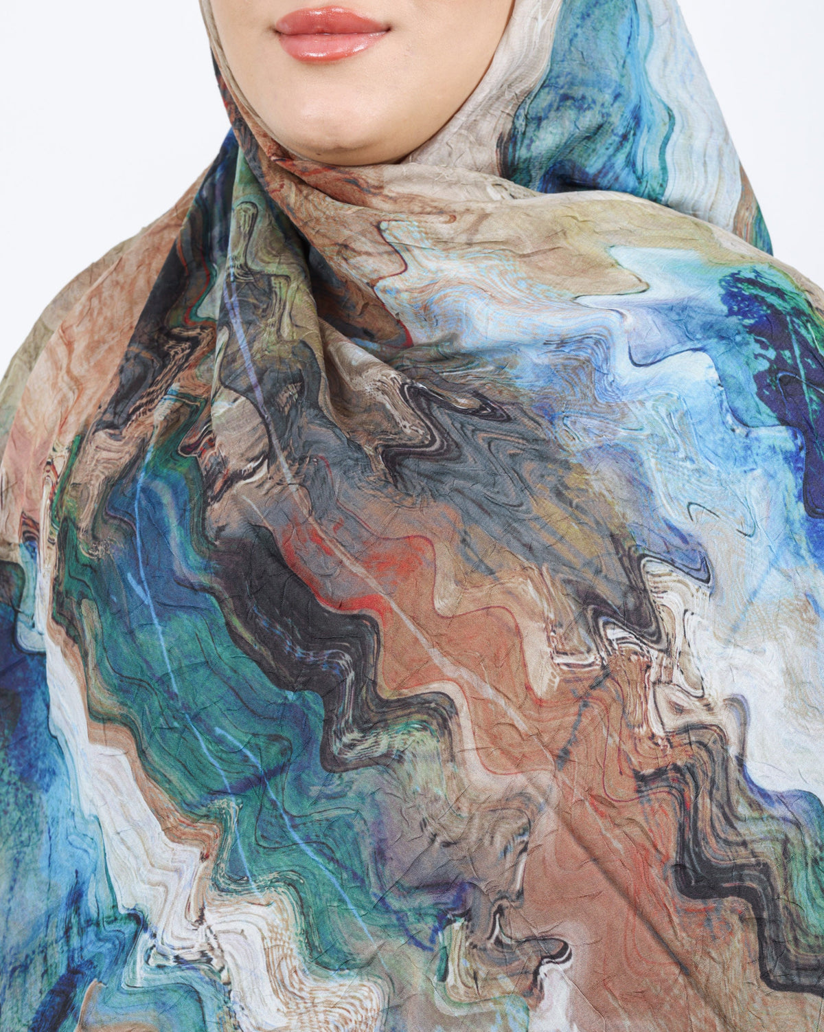 Soft Bambu Kraş Şal D045 Taş Rengi, 75 × 185 cm şal – görsel 4