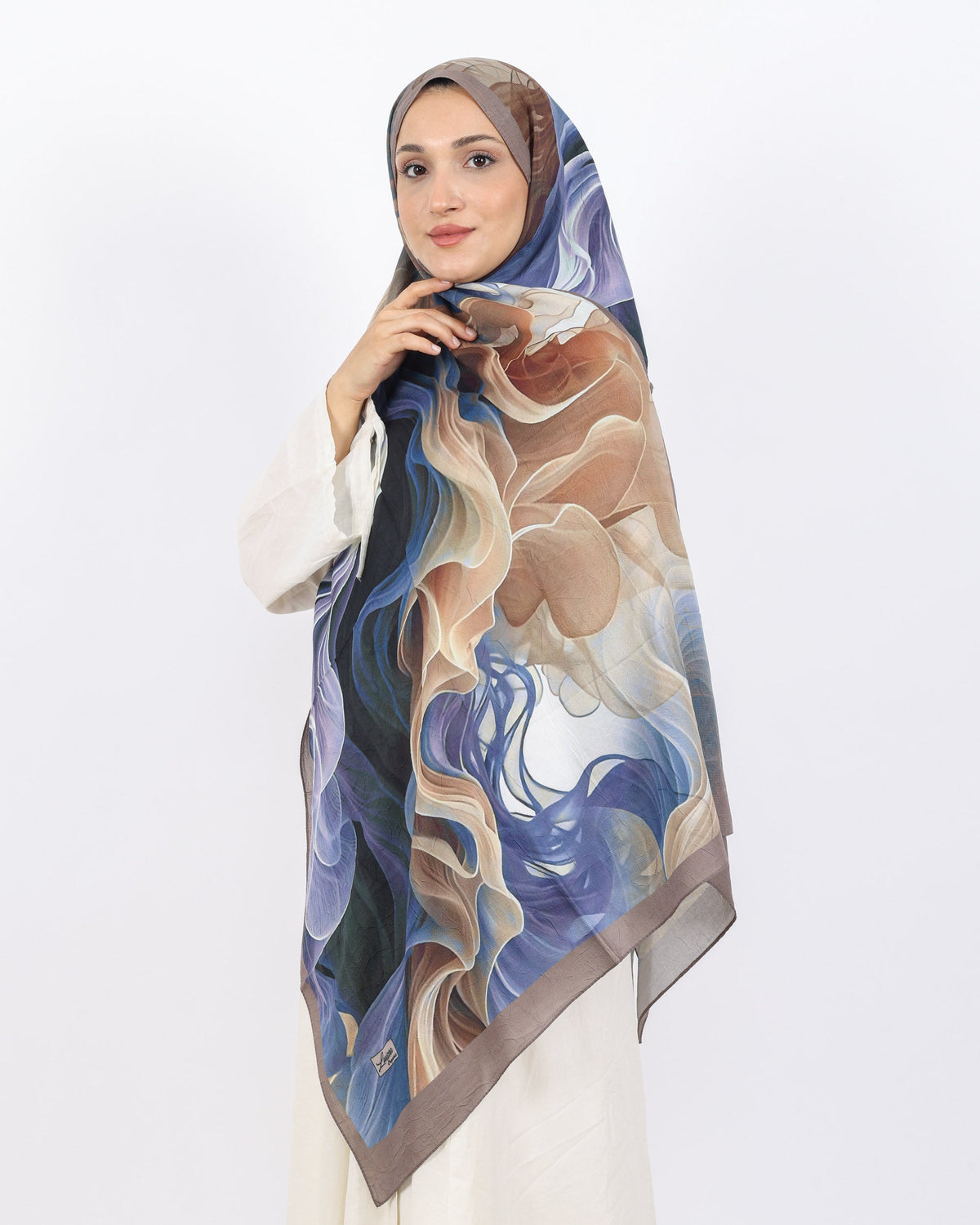 Soft Bambu Kraş Şal D052 Vizon, 75 × 185 cm şal – görsel 1