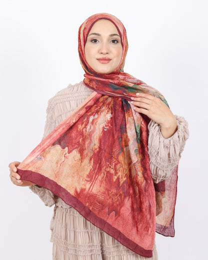 Soft Bambu Kraş Şal D045 Bordo, 75 × 185 cm şal – görsel 3