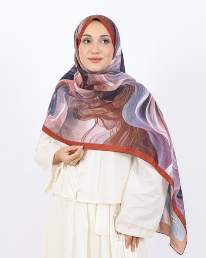 Soft Bambu Kraş Şal D052 Kiremit, 75 × 185 cm şal – görsel 2