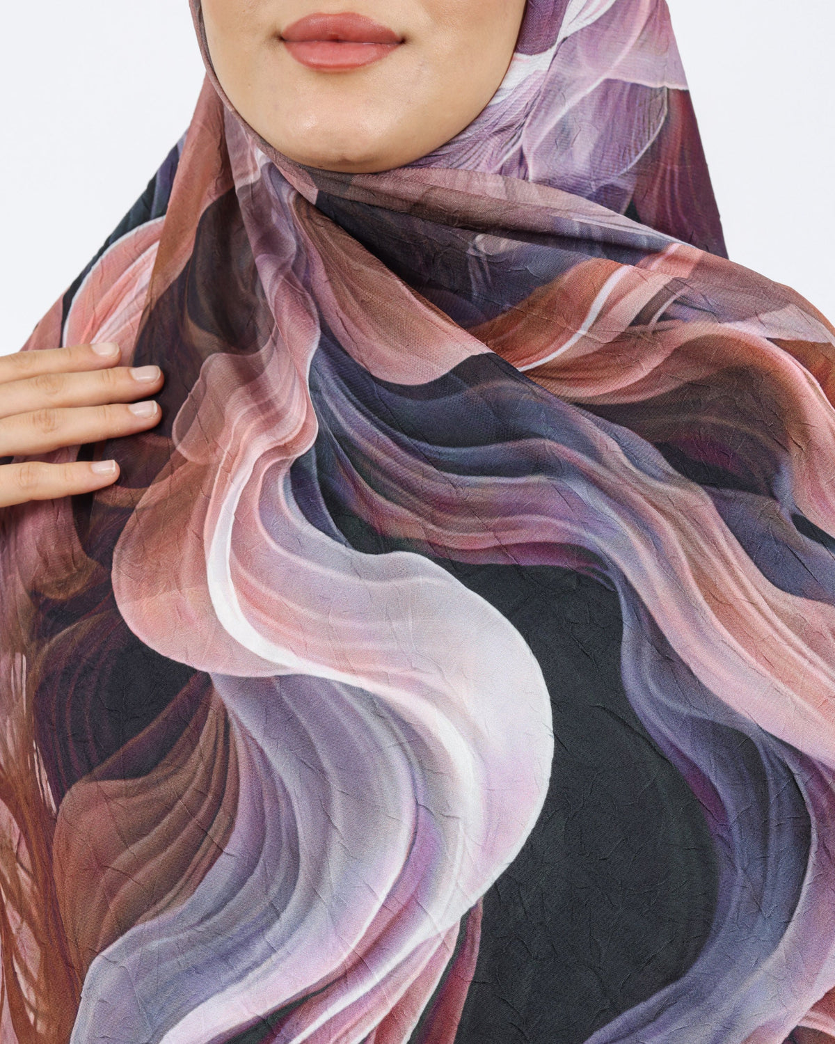 Soft Bambu Kraş Şal D052 Kiremit, 75 × 185 cm şal – görsel 4
