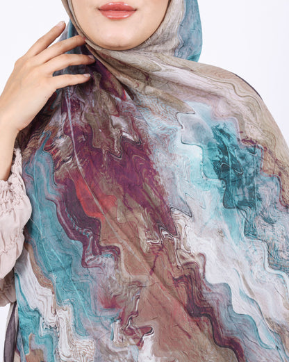 Soft Bambu Kraş Şal D045 Kahverengi, 75 × 185 cm şal – görsel 4