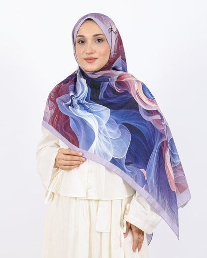 Soft Bambu Kraş Şal D052 Lila, 75 × 185 cm şal – görsel 3