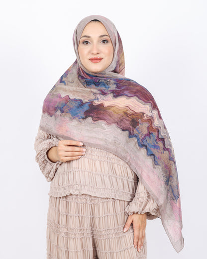 Soft Bambu Kraş Şal D045 Pudra, 75 × 185 cm şal – görsel 3