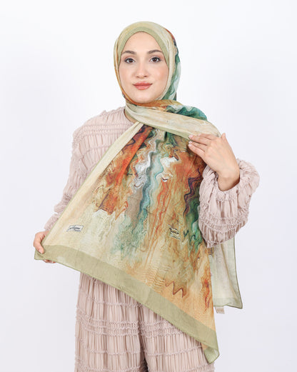 Soft Bambu Kraş Şal D045 Açık Yeşil, 75 × 185 cm şal – görsel 2