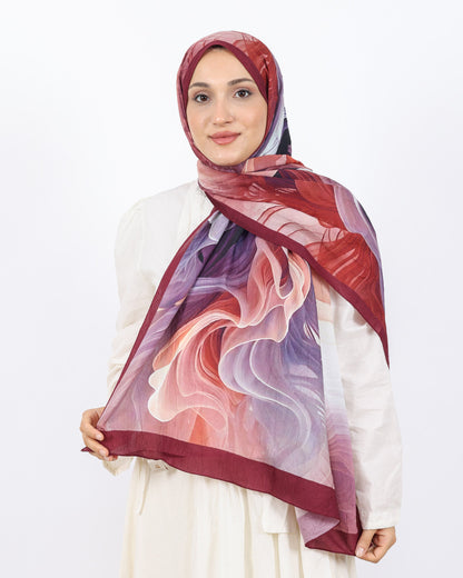 Soft Bambu Kraş Şal D052 Bordo, 75 × 185 cm şal – görsel 2