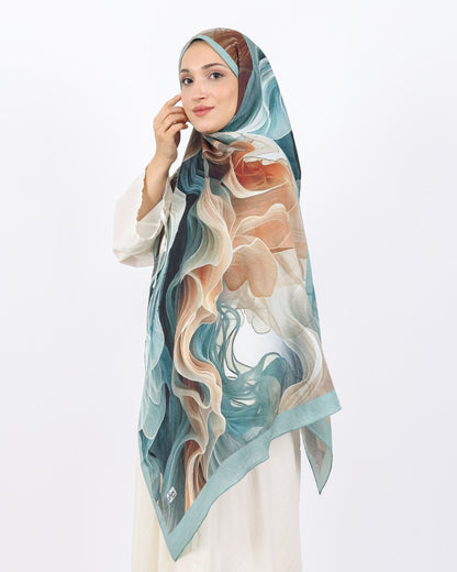 Soft Bambu Kraş Şal D052 Su Yeşili, 75 × 185 cm şal – görsel 3