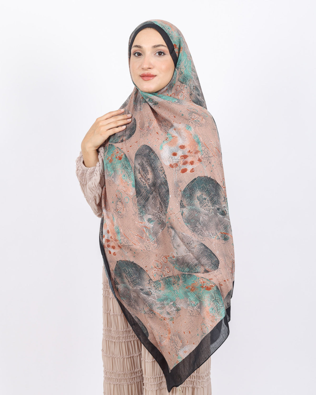 Soft Bambu Kraş Şal D046 Siyah, 75 × 185 cm şal – görsel 2