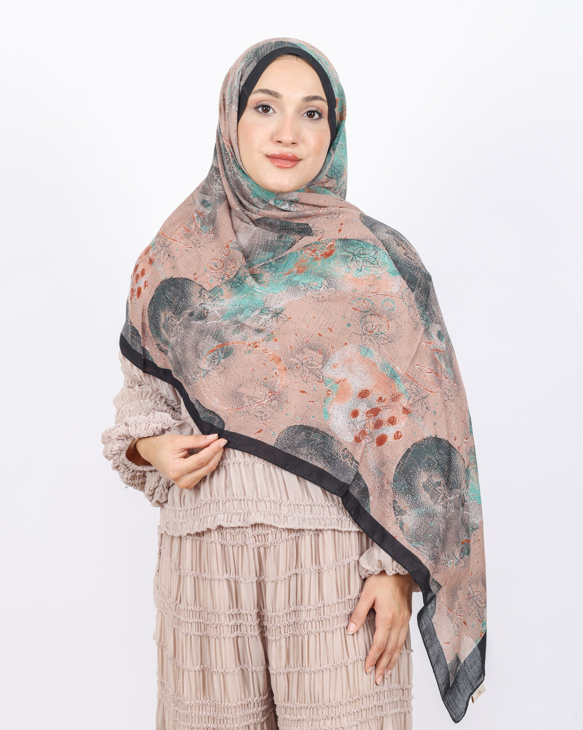 Soft Bambu Kraş Şal D046 Siyah, 75 × 185 cm şal – görsel 3