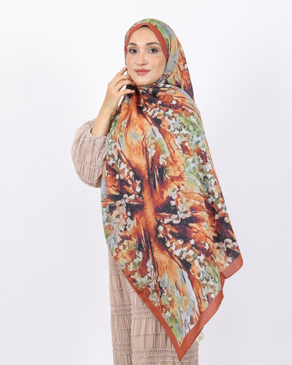 Soft Bambu Kraş Şal D051 Kiremit, 75 × 185 cm şal – görsel 3