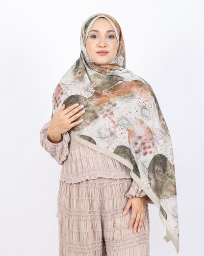 Soft Bambu Kraş Şal D046 Taş Rengi, 75 × 185 cm şal – görsel 3