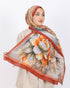 Soft Bambu Kraş Şal D041 Kiremit, çiçekli desenli, 75 × 185 cm şal – görsel 1