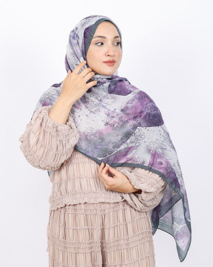 Soft Bambu Kraş Şal D046 Gri, 75 × 185 cm şal – görsel 3
