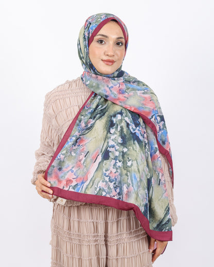 Soft Bambu Kraş Şal D051 Bordo, 75 × 185 cm şal – görsel 2