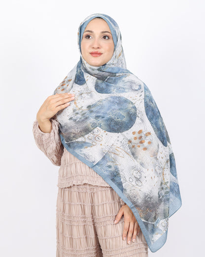 Soft Bambu Kraş Şal D046 Açık Mavi, 75 × 185 cm şal – görsel 2