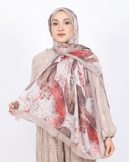 Soft Bambu Kraş Şal D046 Vizon, 75 × 185 cm şal – görsel 1