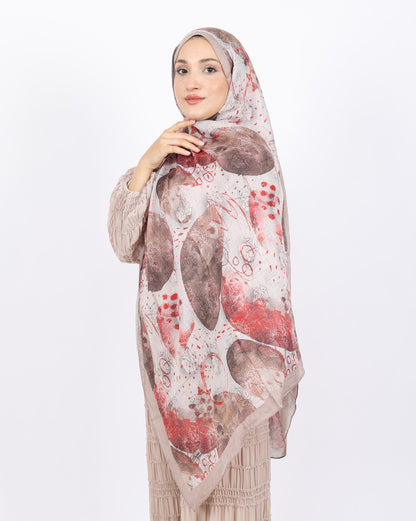 Soft Bambu Kraş Şal D046 Vizon, 75 × 185 cm şal – görsel 3