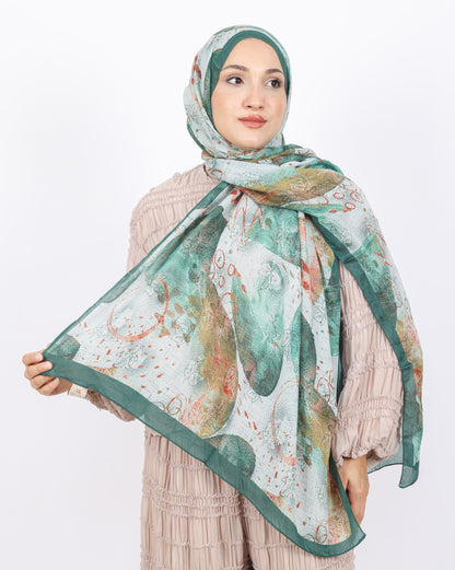 Soft Bambu Kraş Şal D046 Mint Yeşili, 75 × 185 cm şal – görsel 2