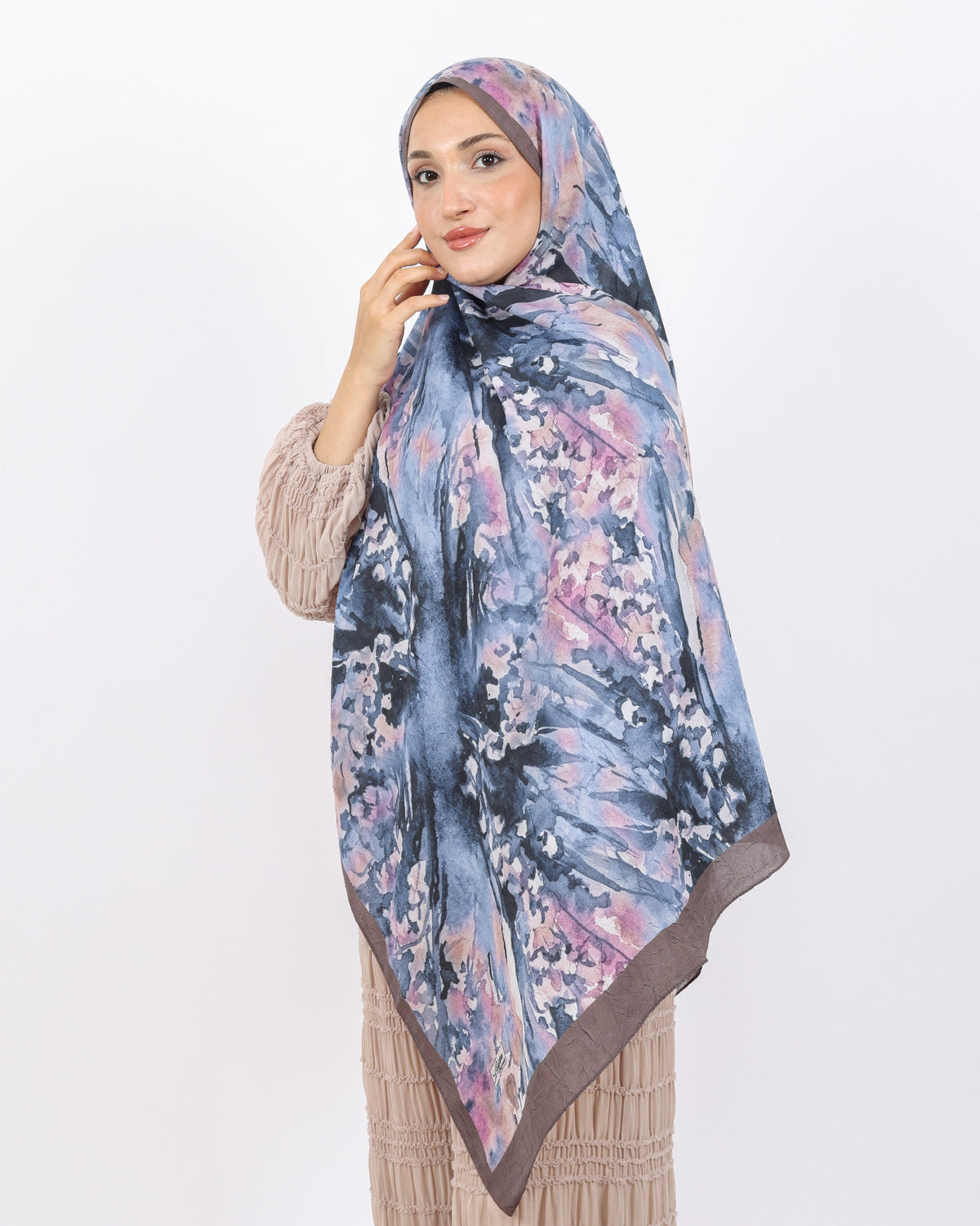 Soft Bambu Kraş Şal D051 Vizon, 75 × 185 cm şal – görsel 1
