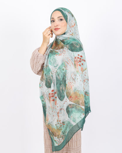 Soft Bambu Kraş Şal D046 Mint Yeşili, 75 × 185 cm şal – görsel 3