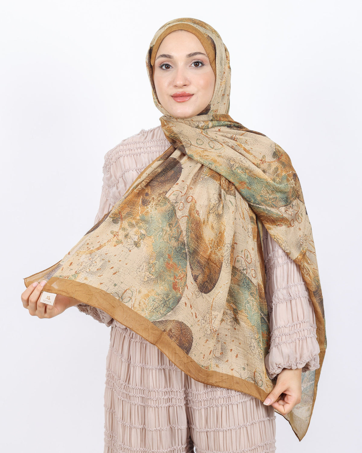 Soft Bambu Kraş Şal D046 Hardal, 75 × 185 cm şal – görsel 2