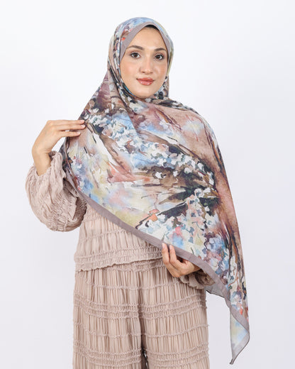 Soft Bambu Kraş Şal D051 Sütlü Kahve, 75 × 185 cm şal – görsel 1