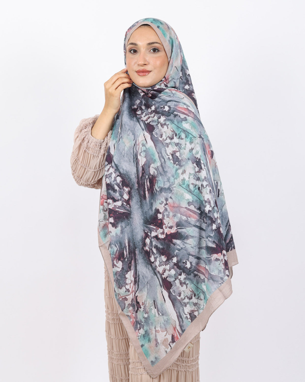 Soft Bambu Kraş Şal D051 Taş Rengi, 75 × 185 cm şal – görsel 3