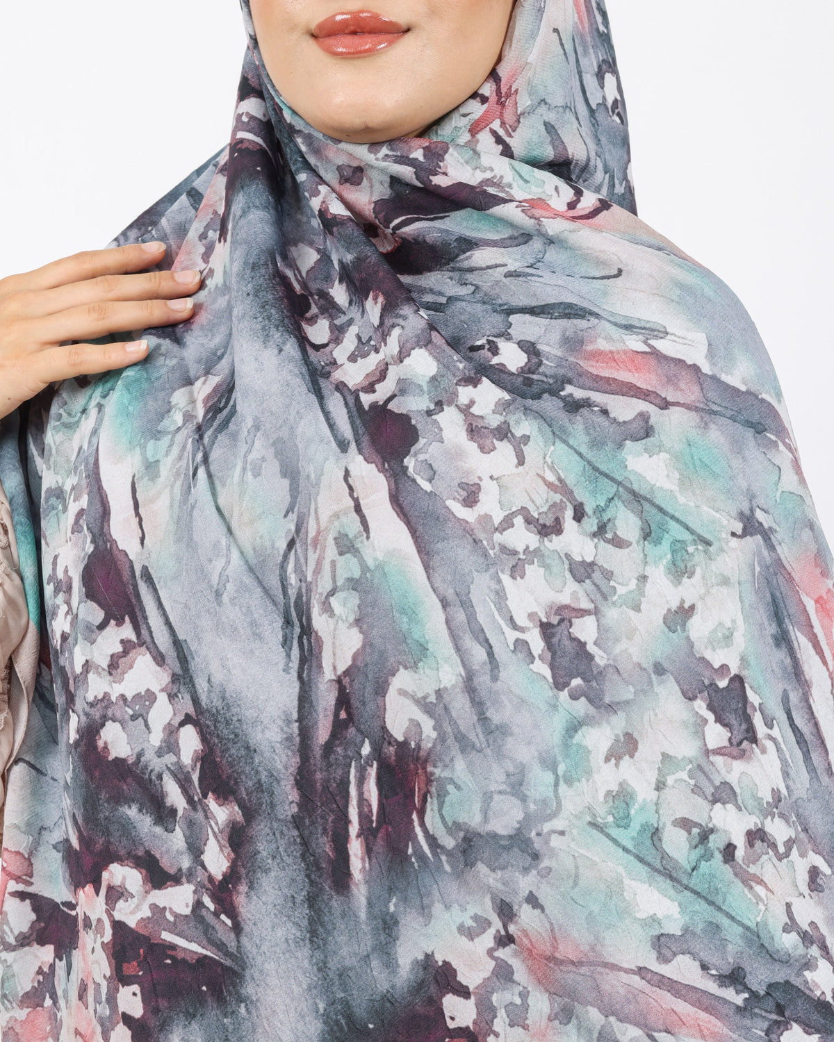 Soft Bambu Kraş Şal D051 Taş Rengi, 75 × 185 cm şal – görsel 4