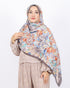 Soft Bambu Kraş Şal D047 Kahverengi, çiçekli desenli, 75 × 185 cm şal – görsel 1