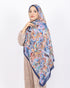Soft Bambu Kraş Şal D047 Lacivert-Kahve, çiçekli desenli, 75 × 185 cm şal – görsel 1