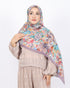 Soft Bambu Kraş Şal D047 Pudra, çiçekli desenli, 75 × 185 cm şal – görsel 1