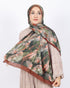 Soft Bambu Kraş Şal D048 Kahverengi, yapraklı desenli, 75 × 185 cm şal – görsel 1