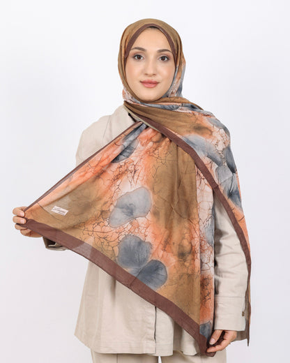 Soft Bambu Kraş Şal D043 Kahverengi, 75 × 185 cm şal – görsel 2
