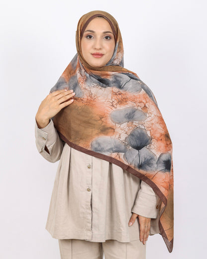 Soft Bambu Kraş Şal D043 Kahverengi, 75 × 185 cm şal – görsel 3