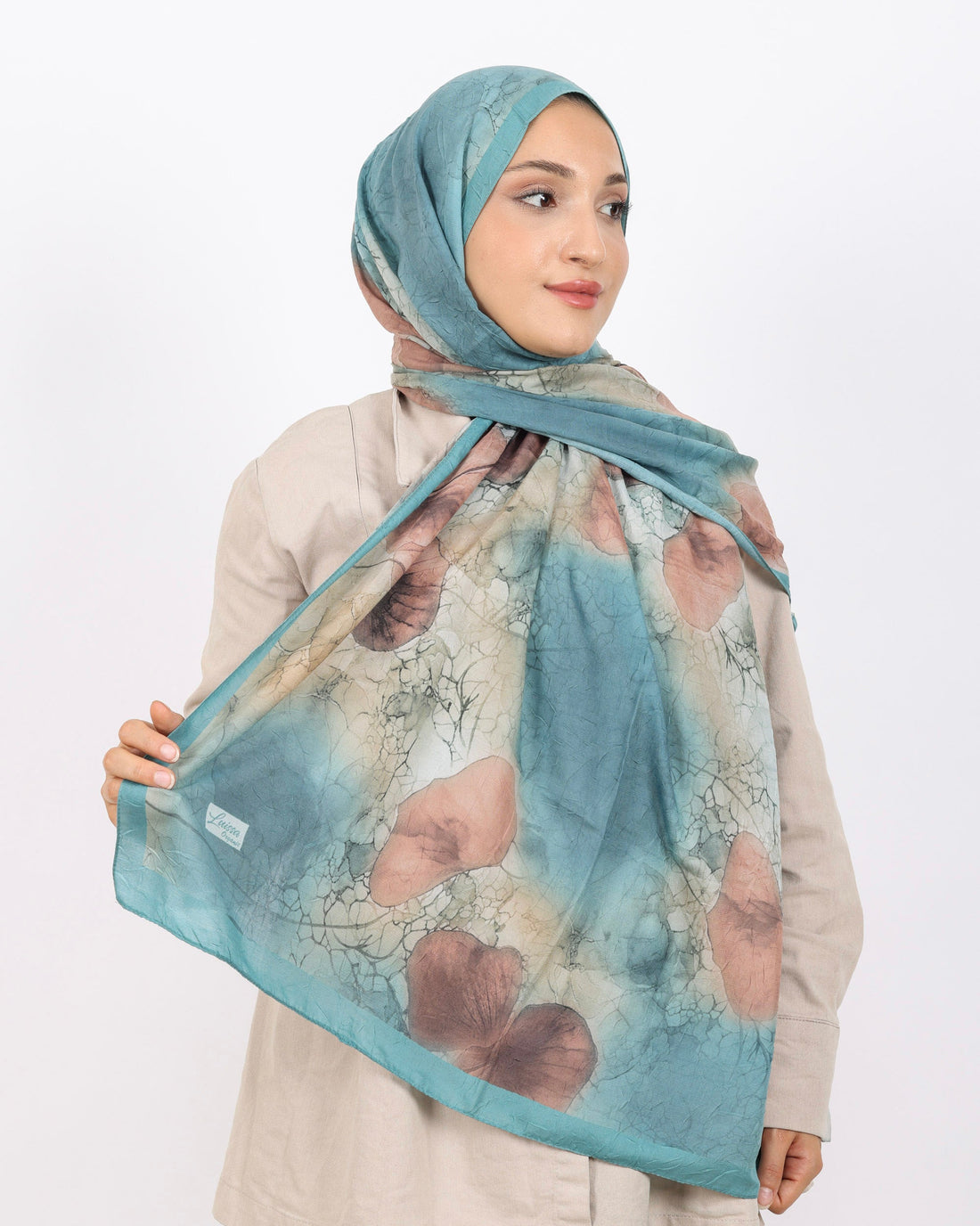 Soft Bambu Kraş Şal D043 Su Yeşili, 75 × 185 cm şal – görsel 2