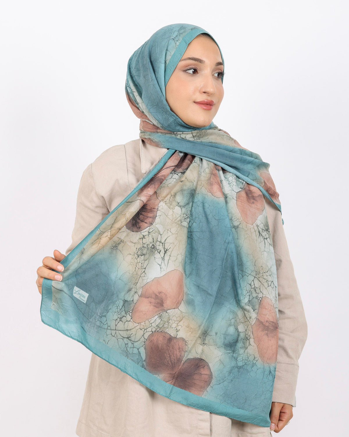 Soft Bambu Kraş Şal D043 Su Yeşili, 75 × 185 cm şal – görsel 2
