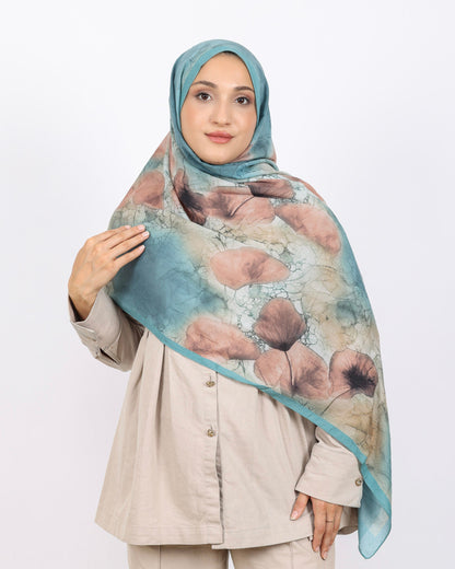 Soft Bambu Kraş Şal D043 Su Yeşili, 75 × 185 cm şal – görsel 3